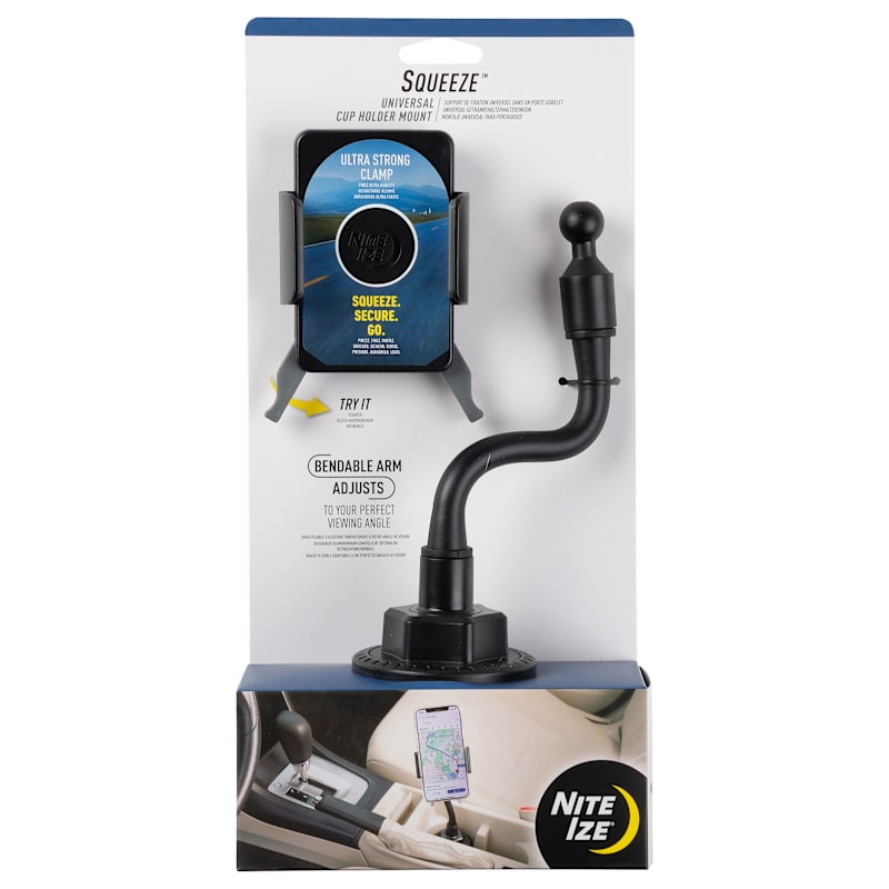 Nite Ize Squeeze Universal Cup Holder Phone Mount Kit