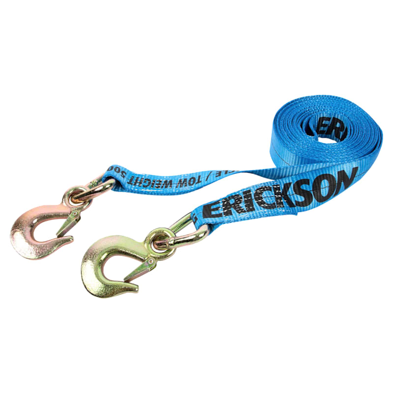 Erickson 10,000-Lb. Tow Strap with Forged Safety Snap Hooks