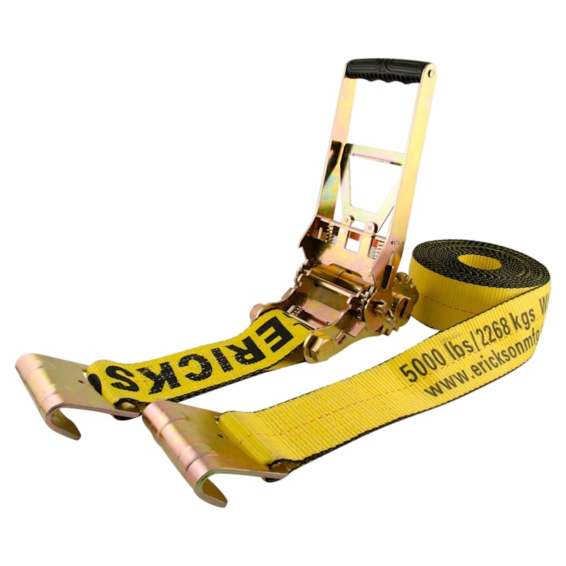 Erickson 15,000-Lb. Multiplier Ratchet Strap with Flat Hooks