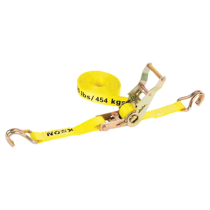 Erickson 3,000-Lb. Ratchet Strap with Double-J Hooks