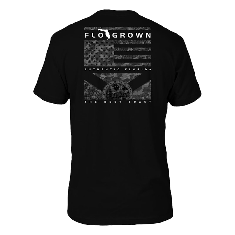 FloGrown Camo Flag Panel Short-Sleeve T-Shirt for Men