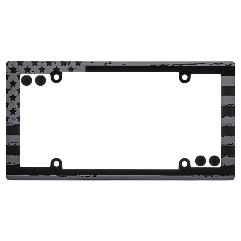 Cruiser Accessories Matte American Flag License-Plate Frame with Fastener Caps
