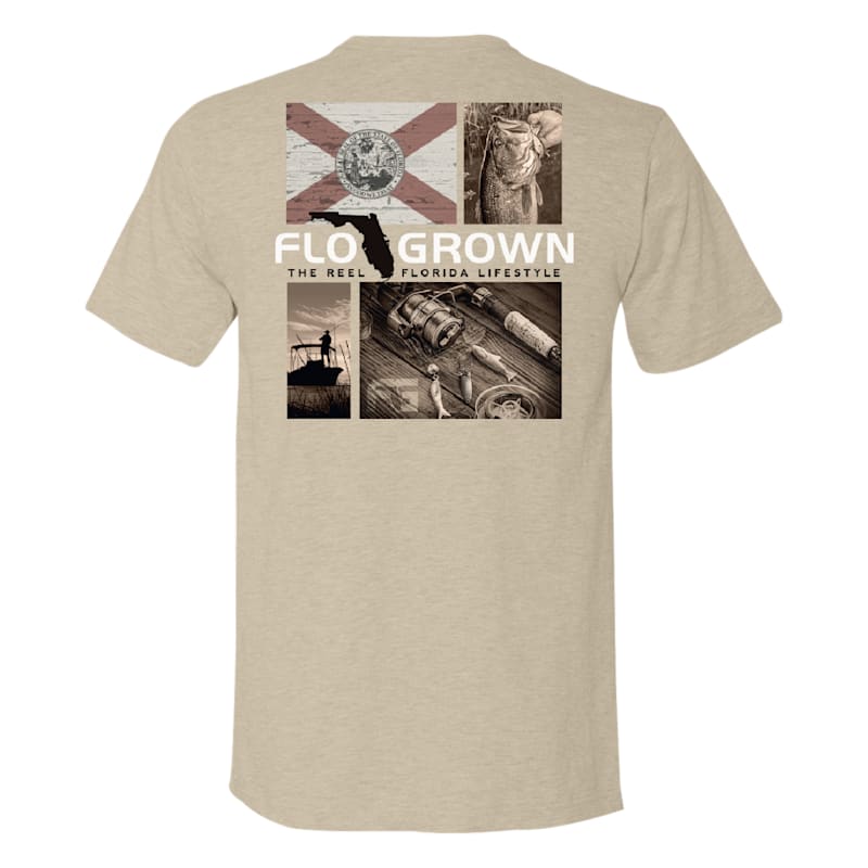 FloGrown Multiplane Bass Fishing Short-Sleeve T-Shirt for Men