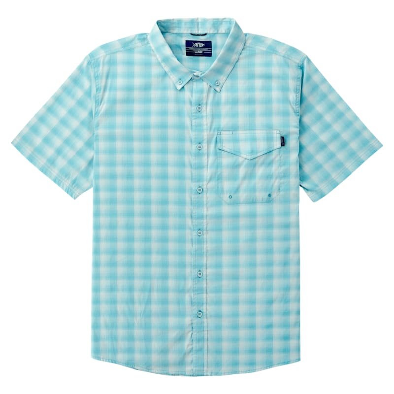 AFTCO Portside Short-Sleeve Button-Down Fishing Shirt
