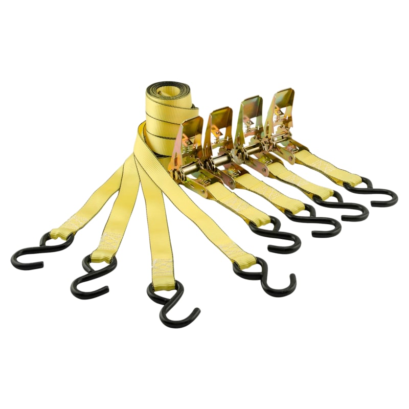 Erickson 900-Lb. Ratcheting Tie-Down Straps 4-Pack