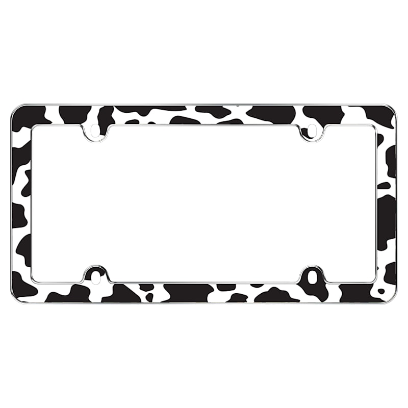 Cruiser Accessories Cow-Print License-Plate Frame