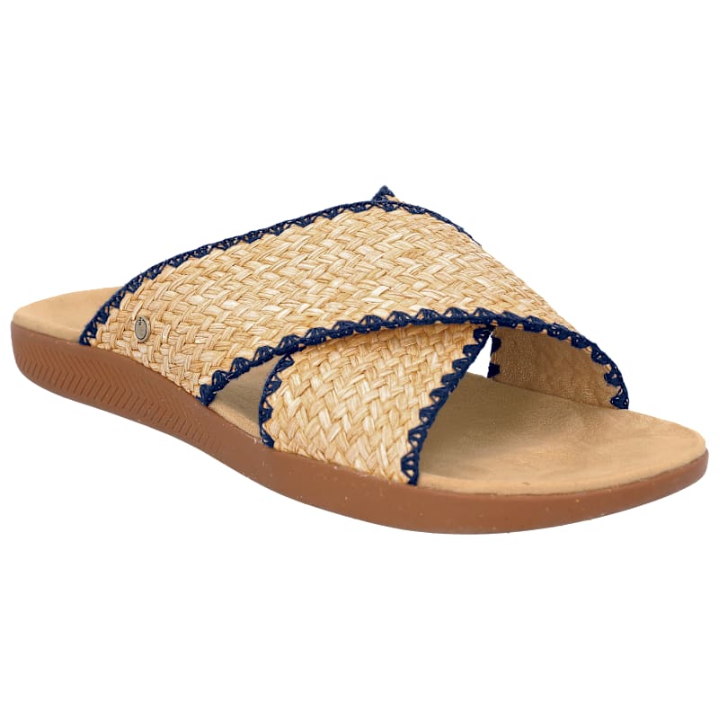 Natural Reflections Wren Cross-Strap Textile Sandals