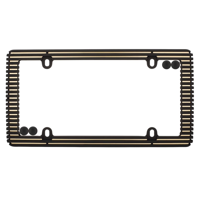 Cruiser Accessories Billet License Plate Frame with Fastener Caps