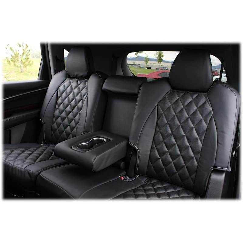 Ruff Tuff Animal Skin-Look Seat Covers with Diamond Quilt Insert and Sof-Touch Trim
