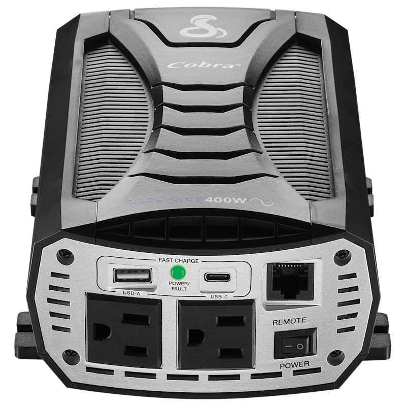 Cobra Pure Sine 400W Power Inverter with Fast Charge USB