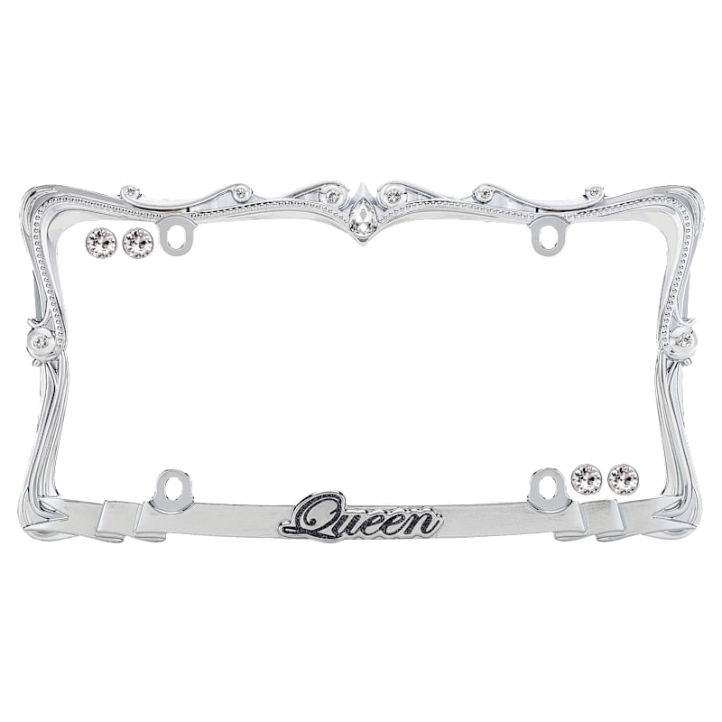 Cruiser Accessories Queen License-Plate Frame with Fastener Caps