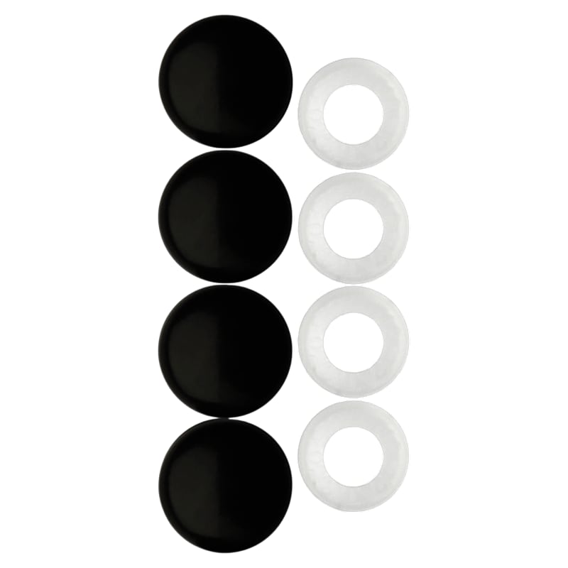 Cruiser Accessories Black License-Plate Fastener Caps