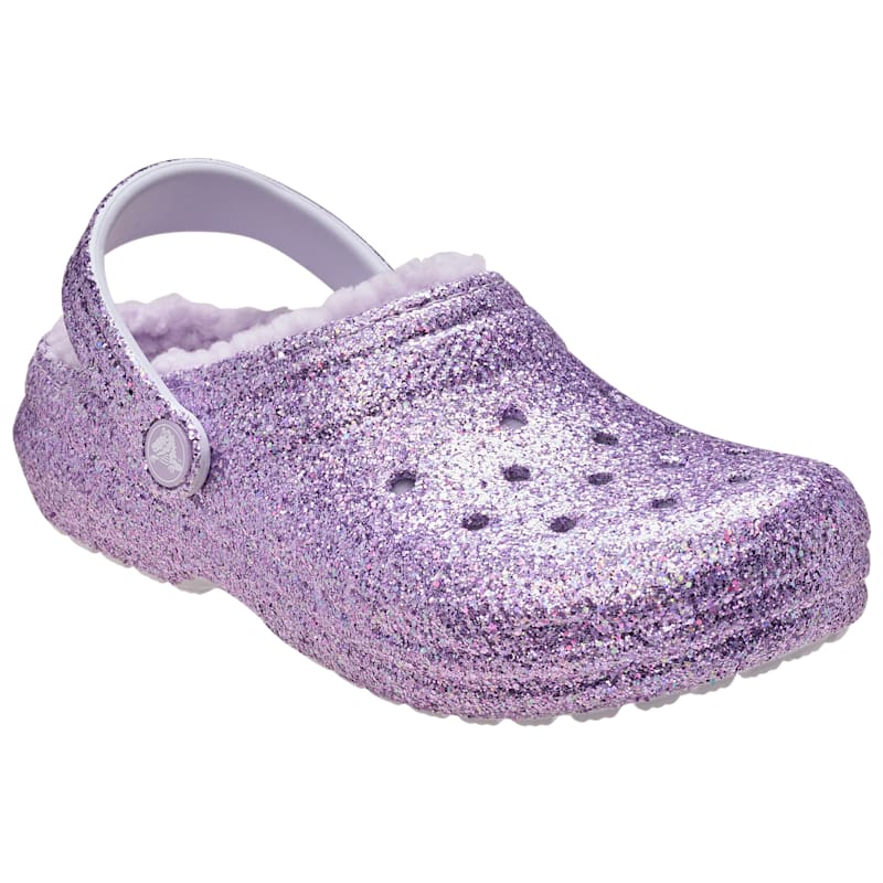 Crocs Classic Lined Chunky Glitter Clogs for Kids