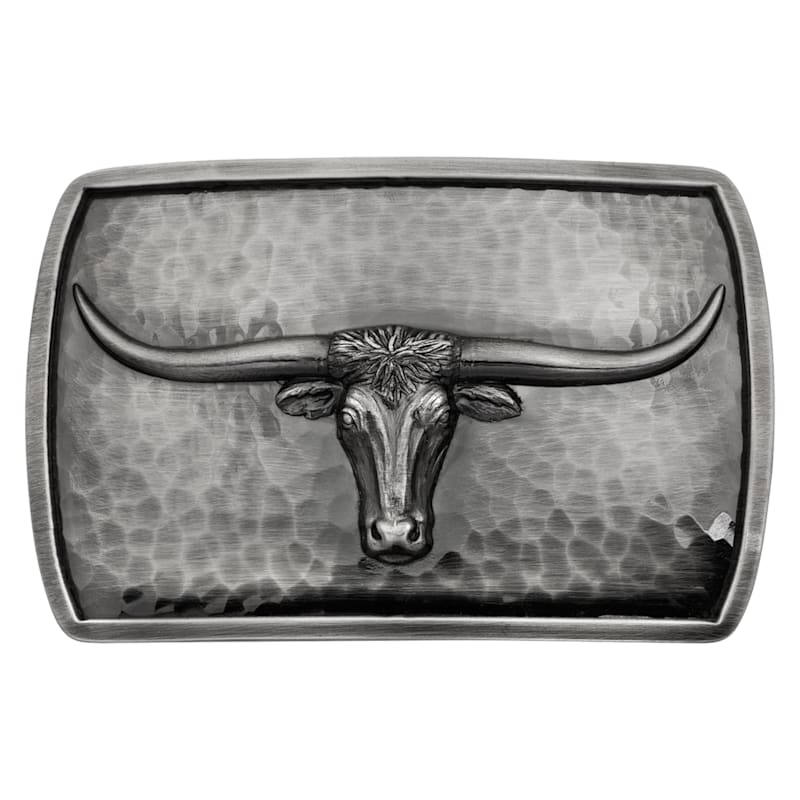 Montana Silversmiths River Rock Cascade Longhorn Buckle
