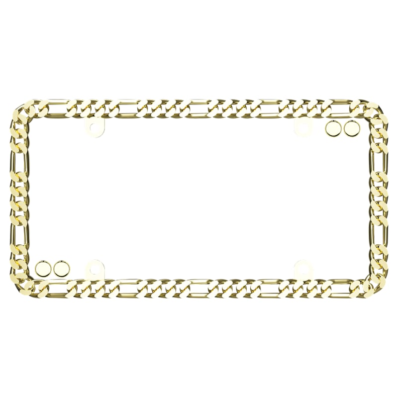 Cruiser Accessories Designer Chain II License-Plate Frame with Fastener Caps