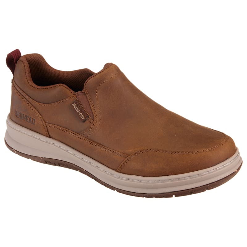 RedHead Series 56 Leather Moc Toe Slip-On Shoes for Men