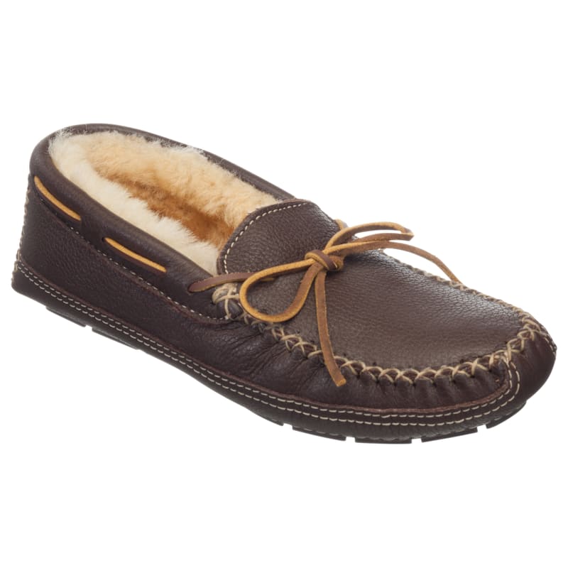 Minnetonka Moccasin Sheepskin Moose Slippers for Men