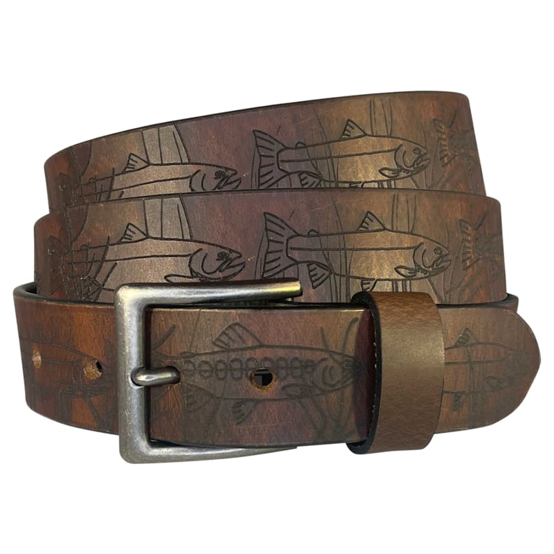 Bison Designs Brookies Embossed Leather Belt