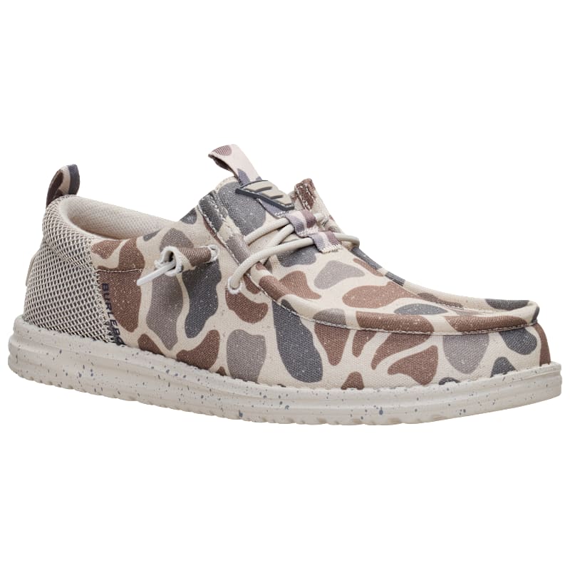 HEYDUDE X BURLEBO Wally Funk Deer Camo Moc Toe Shoes for Men