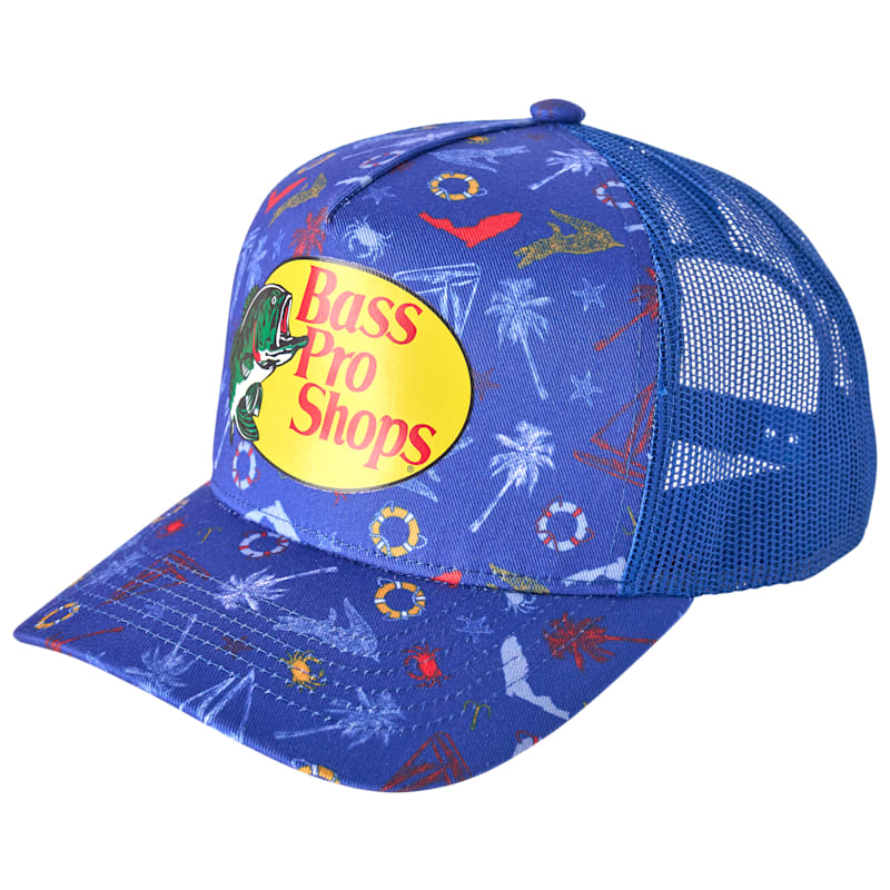 Bass Pro Shops Coastal Florida Print Snapback Cap
