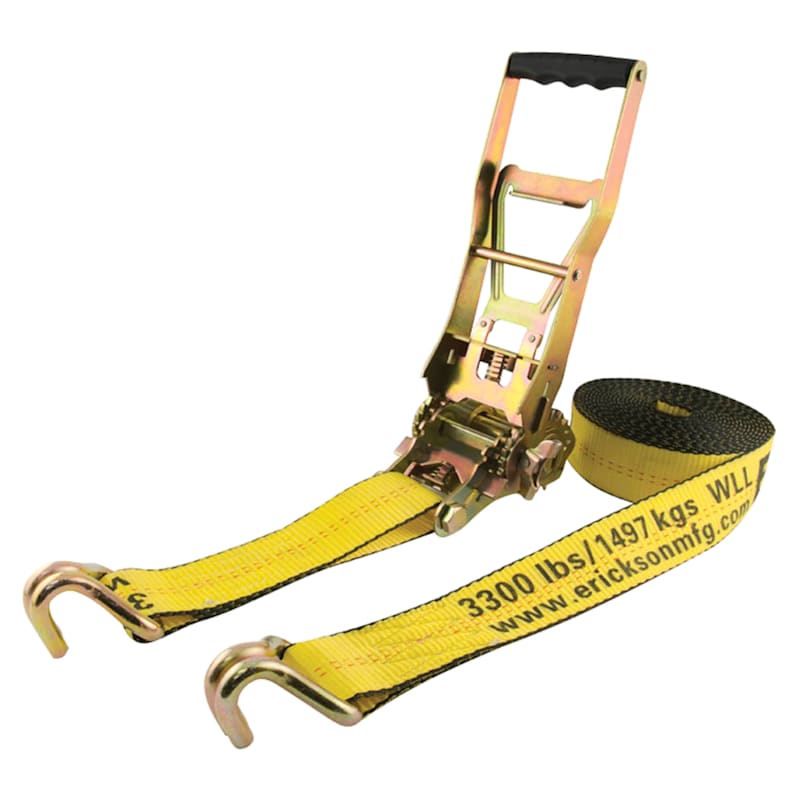 Erickson 10,000-Lb. Multiplier Ratchet Strap with Double J-Hooks