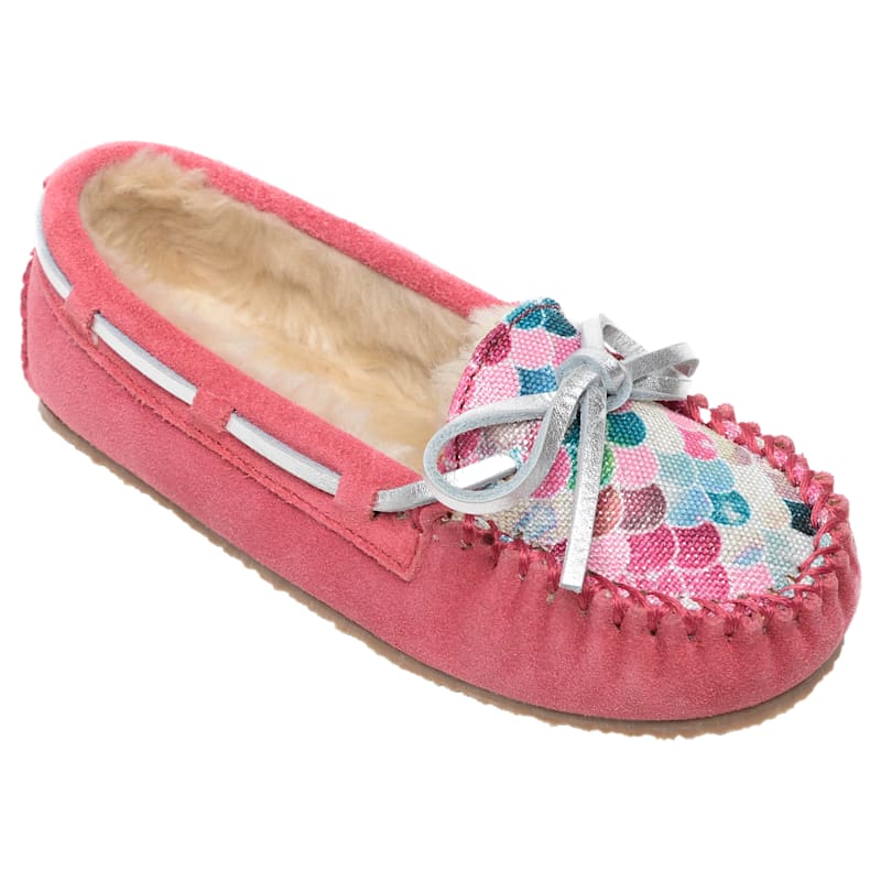 Minnetonka Moccasin Cassie Slip-On Shoes for Kids