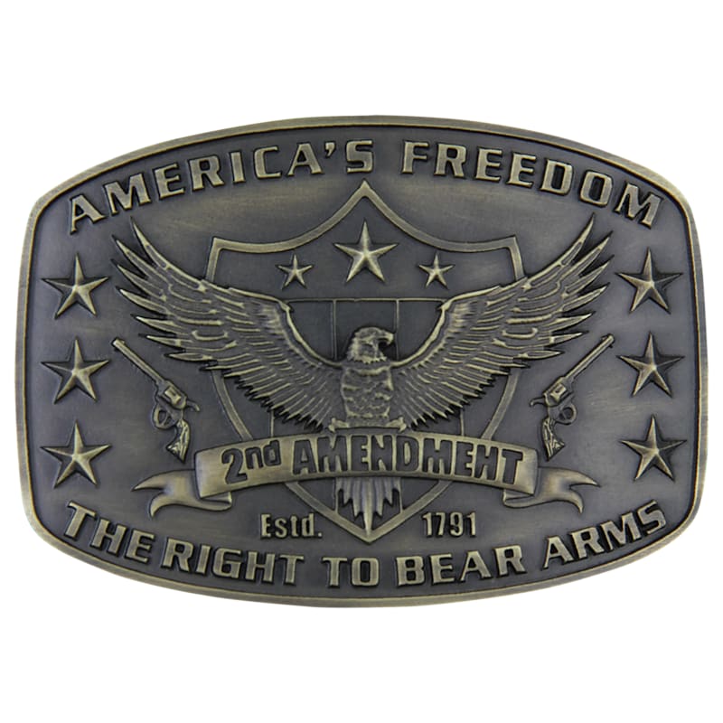 Montana Silversmiths 2nd Amendment Heritage Attitude Buckle