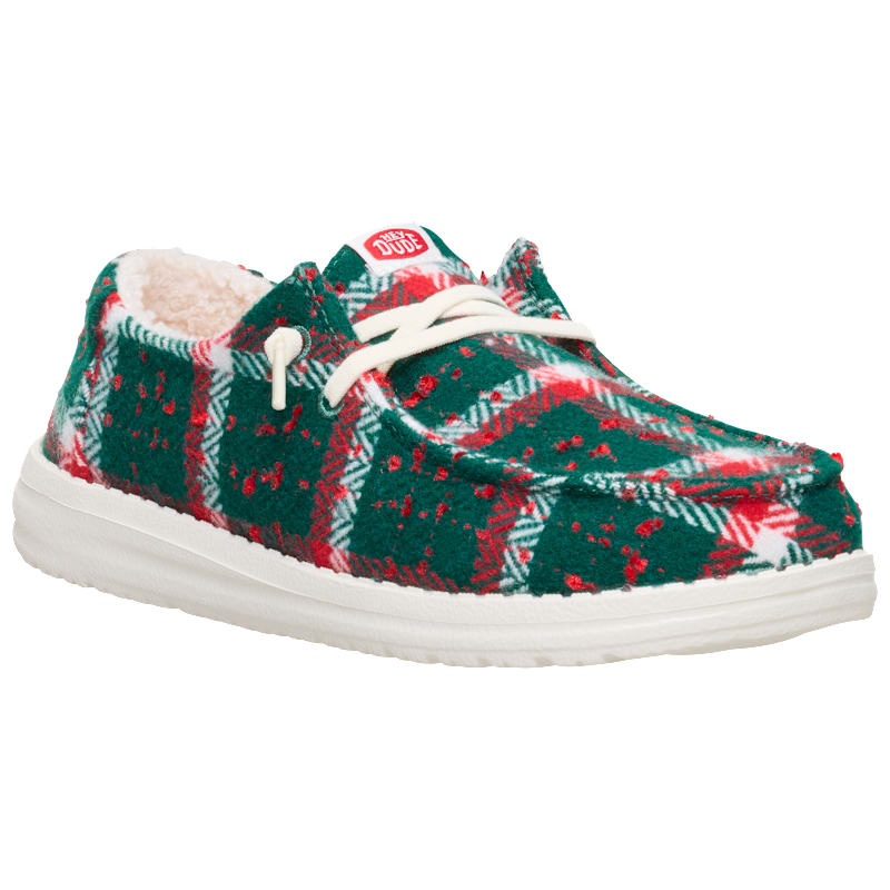 HEYDUDE Wendy Confetti Plaid Cozy Casual Shoes for Ladies