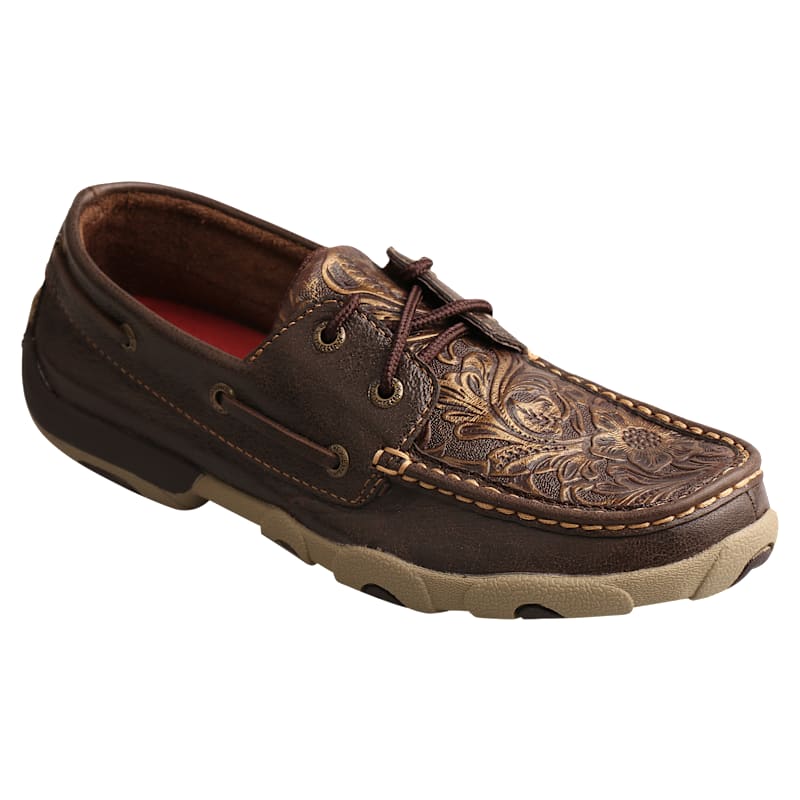 Twisted X Boat Shoe Driving Moccasins for Women