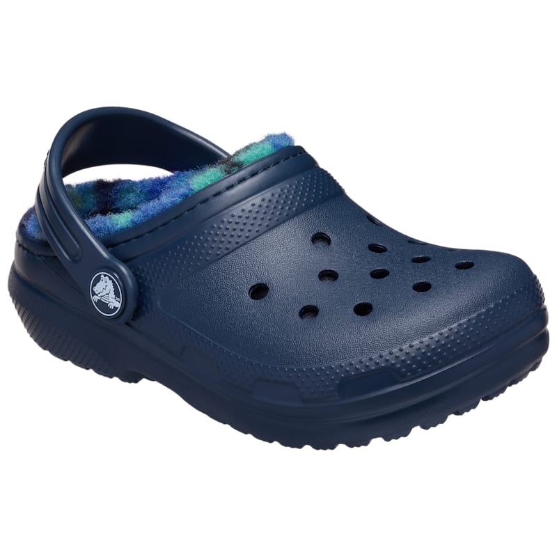 Crocs Classic Lined Bold Check Clogs for Girls