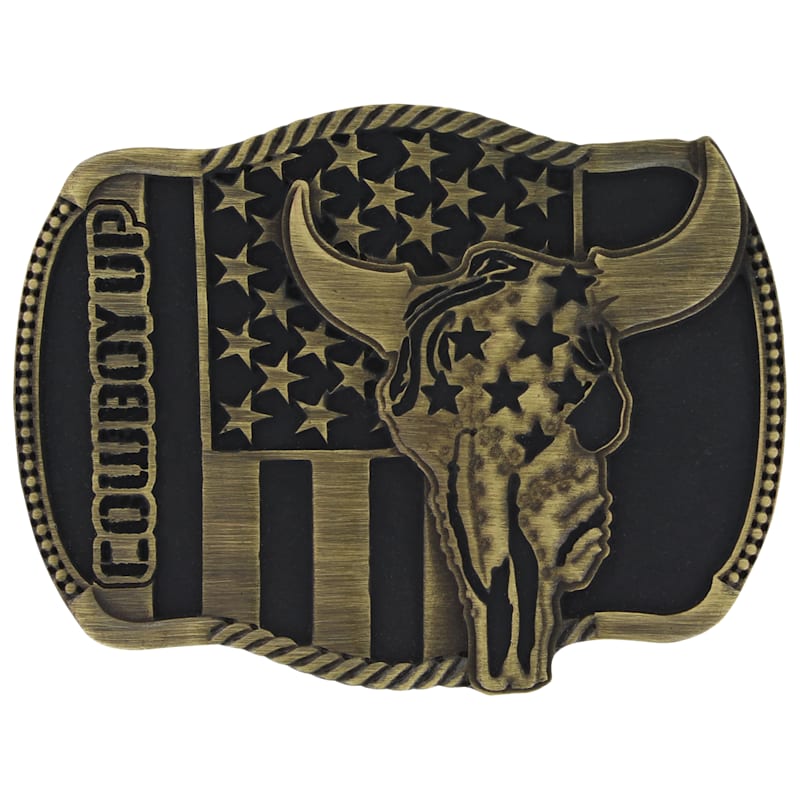 Montana Silversmiths Cowboy Up Strength in Heritage Attitude Buckle
