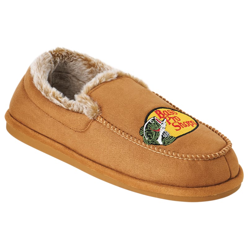 Bass Pro Shops Suede Moc Slippers for Men