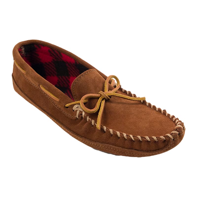 Minnetonka Double-Bottom Fleece Slipper Mocs for Men