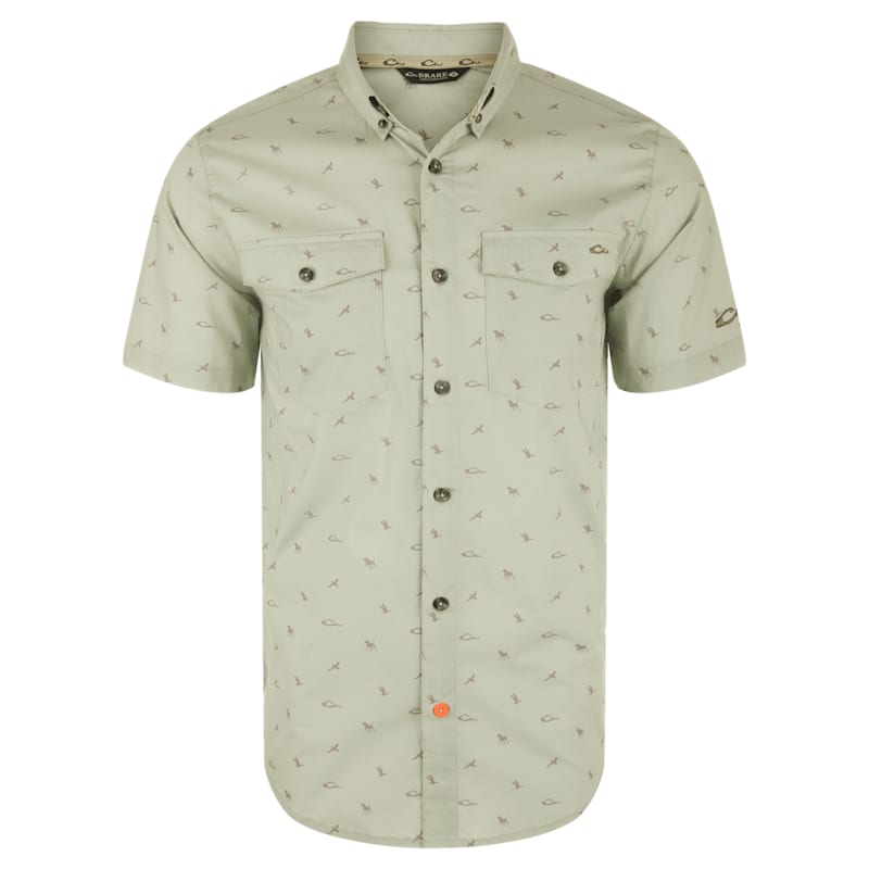 Drake Waterfowl Cotton DDD Print Short-Sleeve Shirt