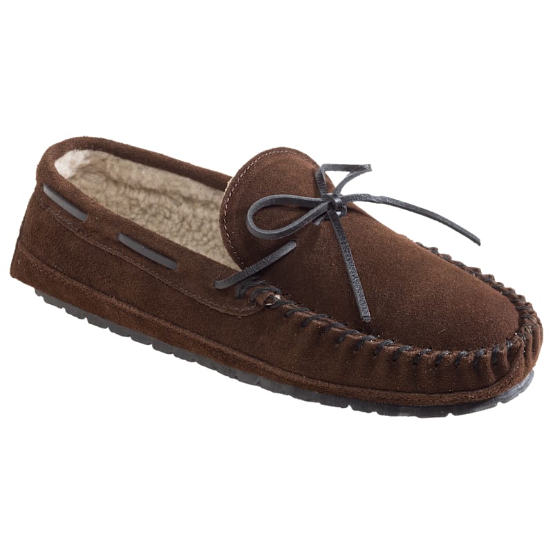 Minnetonka Moccasin Casey Suede Moccasin Slippers for Men
