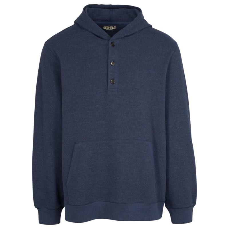 RedHead Waffle Knit 3-Button Long-Sleeve Hoodie