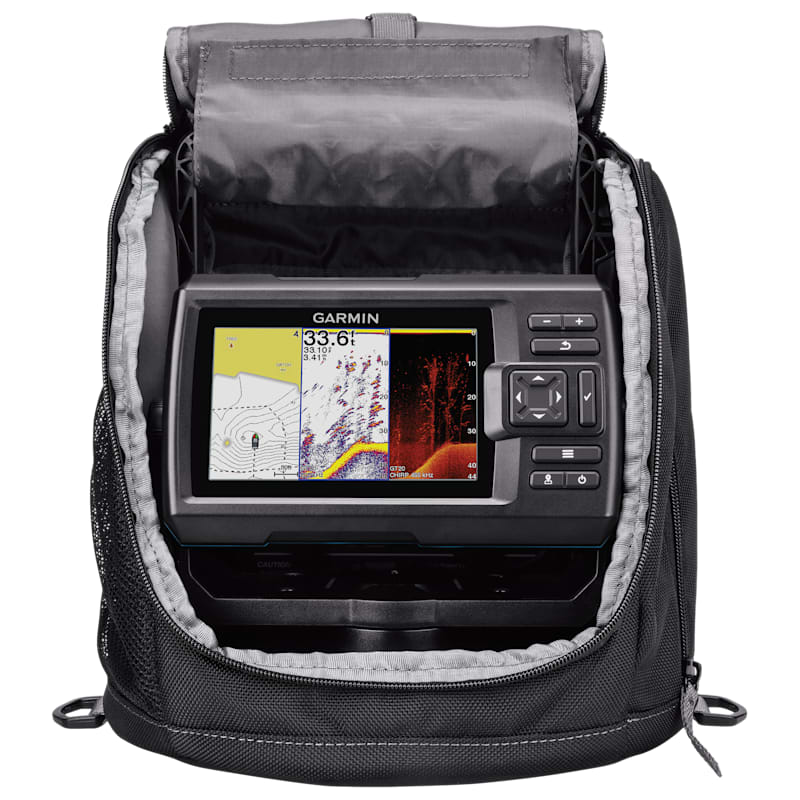 Garmin STRIKER Vivid 5cv Ice-Fishing Bundle with GT8HW-IF Transducer and Lead-Acid Battery