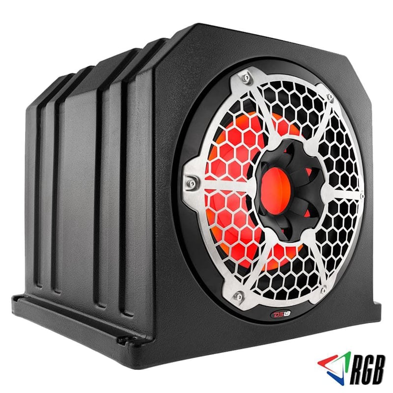 DS18 HYDRO 10" Marine and Motorsports Subwoofer Box with Integrated RGB Lights