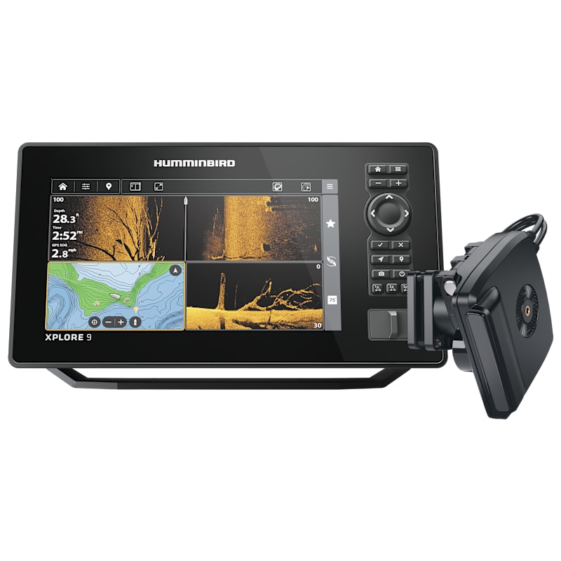 Humminbird XPLORE 9 CHIRP MEGA SI Fish Finder/Chartplotter and MEGA Live 2 Imaging Transducer Bundle