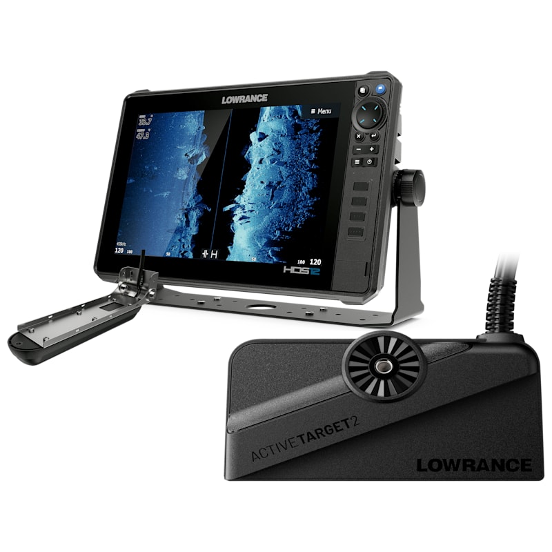 Lowrance HDS-12 PRO Fish Finder/Chartplotter with ActiveImaging 3-in-1 and ActiveTarget 2 Live Sonar Bundle