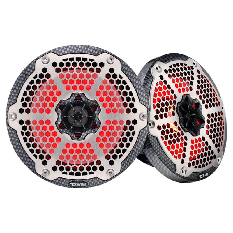 DS18 8" Marine 2-Way Hybrid Speaker with RGB LED, Compression Driver and Neodymium Magnet