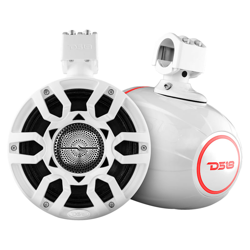 DS18 NXL 8'' Compact Wakeboard Tower Speakers with PRO-HY8.4 and Speaker Cover