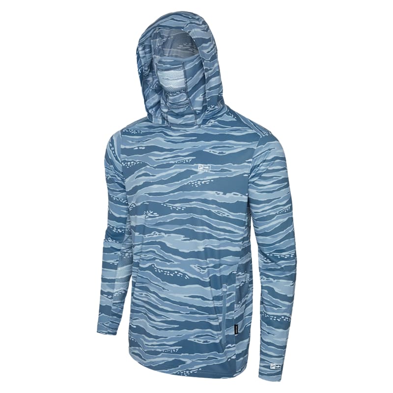 Pelagic Exo Tech Wahoo Camo Hooded Long-Sleeve Fishing Shirt