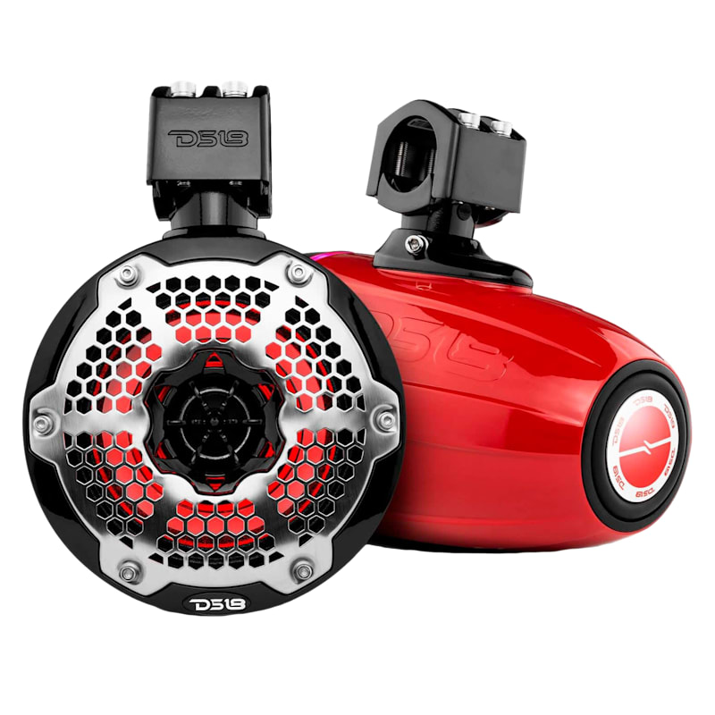 DS18 NXL 6.5" Neodymium Marine Towers with Built-In Passive Radiator, Driver, and LED RGB Lights