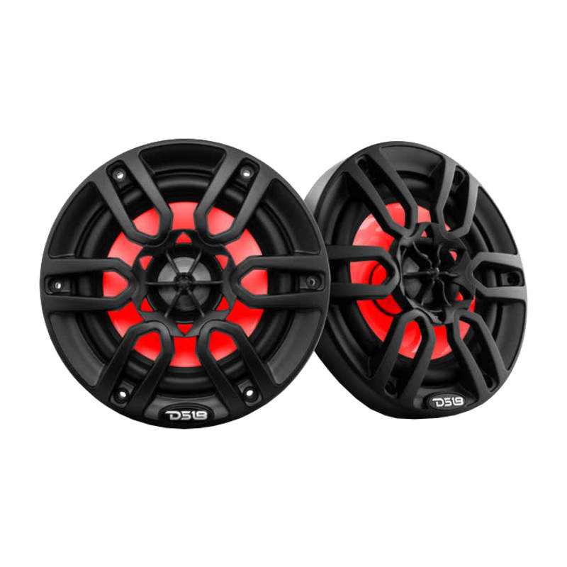 DS18 NXL 6.5'' 2-Way Coaxial Marine Speakers with Integrated LED RGB Lights