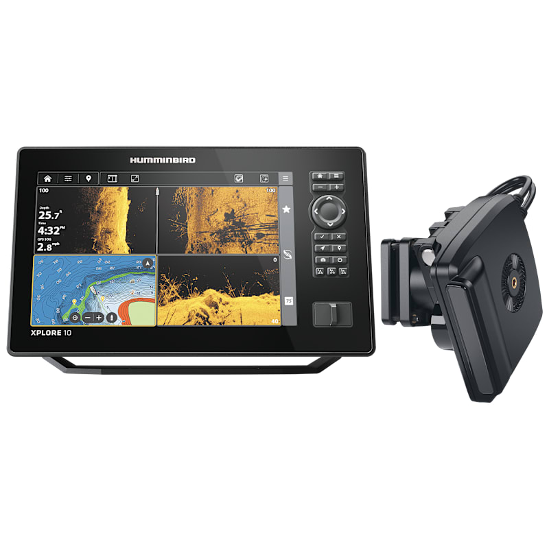 Humminbird XPLORE 10 CHIRP MEGA SI Fish Finder/Chartplotter and MEGA Live 2 Imaging Transducer Bundle