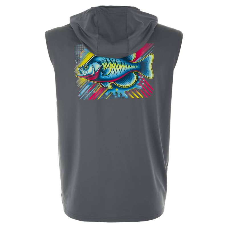 Drake Lake Shore Performance Crappie Hooded Sleeveless T-Shirt