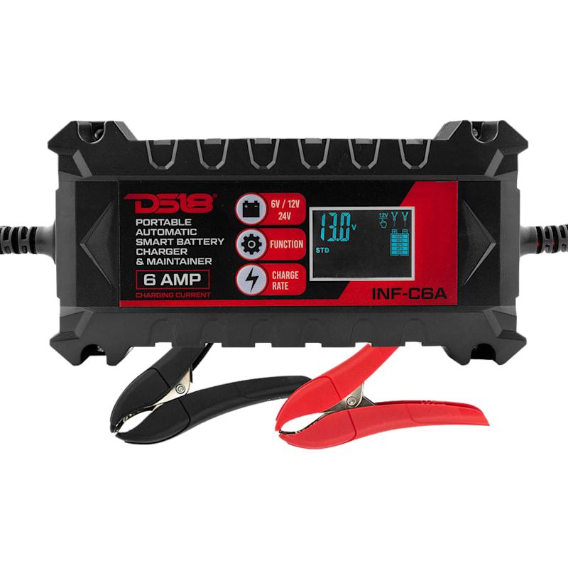 DS18 6A Automatic Smart Lithium and AGM Car Battery Charger and Maintainer