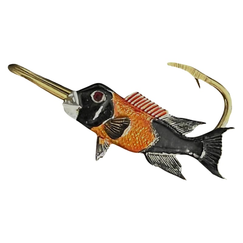 Hookits California Sheephead Fishing Hook Hat Pin Clip