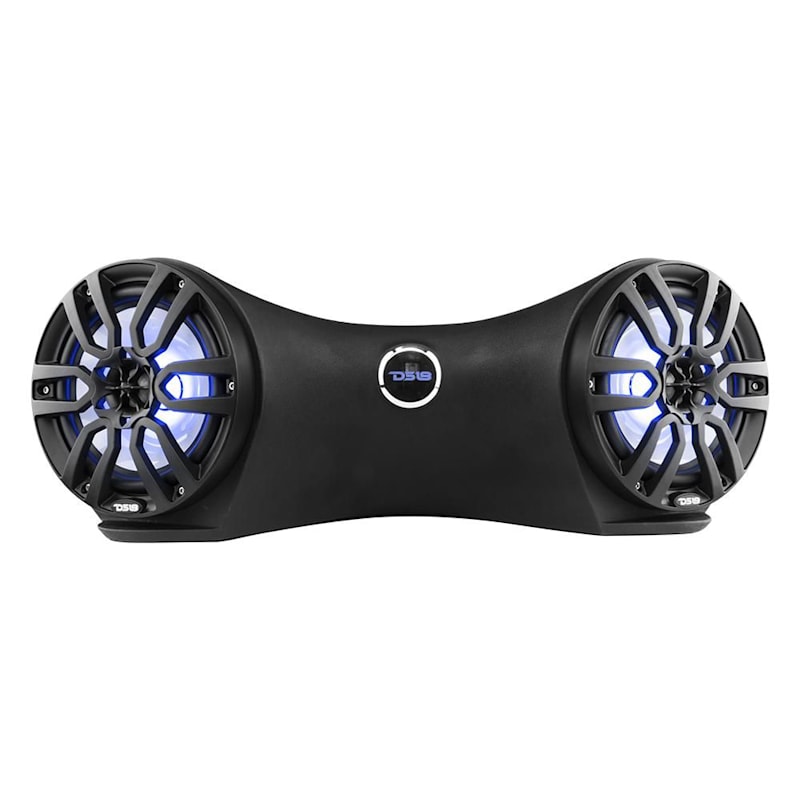 DS18 HYDRO JSD8 Marine Water-Resistant PWC Rear Soundbar Speaker System with Dual 8" Speakers and Integrated RGB LED Lights